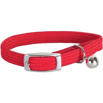 Collier pour chat Doogy en nylon élastique avec clochette - Rouge - Publicité Collier pour chat Doogy en nylon élastique avec clochette - Rouge - Publicité
