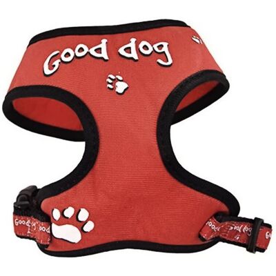 Harnais Rouge Doogy Tee-Shirt - Nylon - Good Dog - M - Publicité Harnais Rouge Doogy Tee-Shirt - Nylon - Good Dog - M - Publicité