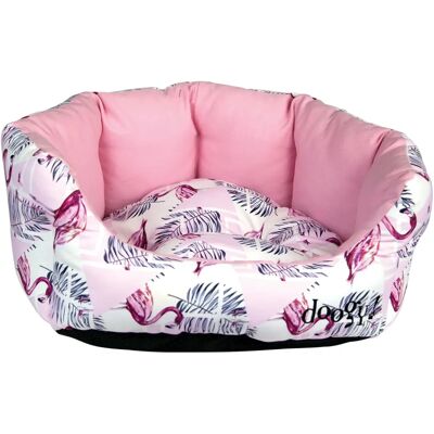 Corbeille pour chien - Flamant rose L - Panier élégant et résistant Corbeille pour chien - Flamant rose L - Panier élégant et résistant