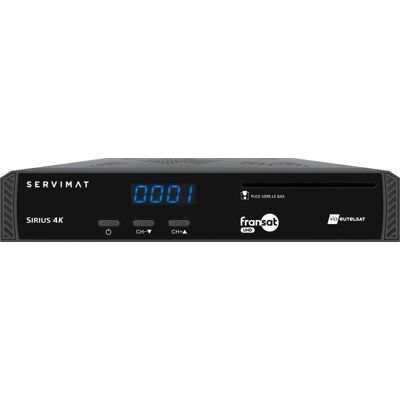 Récepteur Satellite Servimat Sirius4k UHD - PVR USB HDMI - Publicité Récepteur Satellite Servimat Sirius4k UHD - PVR USB HDMI - Publicité