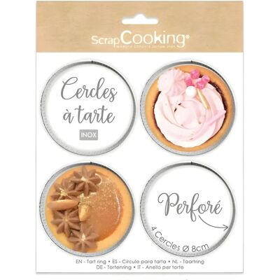 ScrapCooking Anneaux à Tarte Dorés 8cm - Créer Desserts ScrapCooking Anneaux à Tarte Dorés 8cm - Créer Desserts