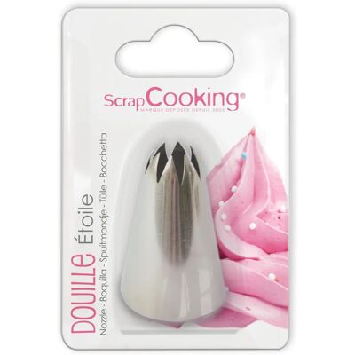 ScrapCooking Model 1802 - Stainless Steel Open Star Nozzle - Nozzle ScrapCooking Model 1802 - Stainless Steel Open Star Nozzle - Nozzle