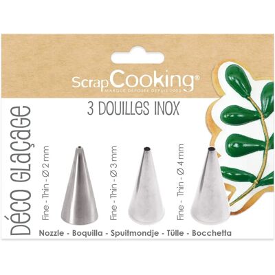 Set de douilles en acier inoxydable ScrapCooking - Décoration de gâteaux Set de douilles en acier inoxydable ScrapCooking - Décoration de gâteaux