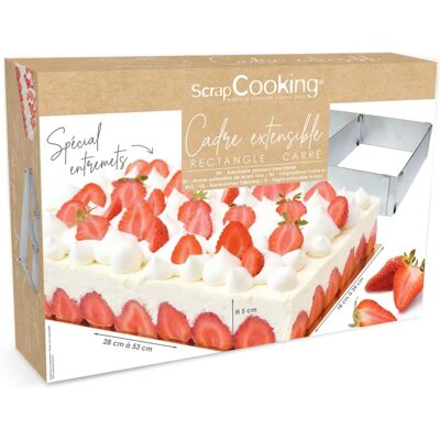 ScrapCooking 1911 - Cadre à pâtisserie extensible - Inox - Rectangle ScrapCooking 1911 - Cadre à pâtisserie extensible - Inox - Rectangle