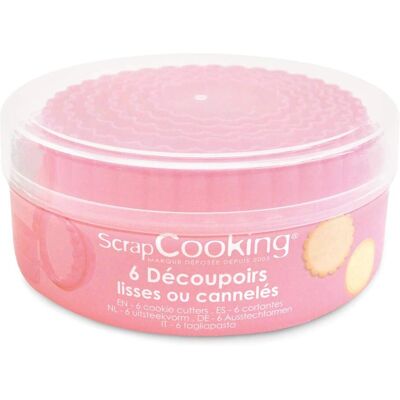 ScrapCooking Coffret 6 emporte-pièces ronds - Lisse ou cannelé - Découpe-gâteaux - Publicité ScrapCooking Coffret 6 emporte-pièces ronds - Lisse ou cannelé - Découpe-gâteaux - Publicité