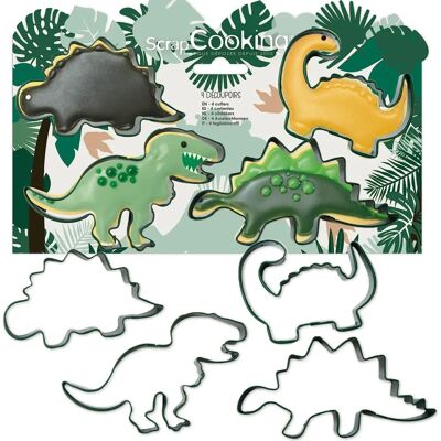 ScrapCooking Dinosaur-Ausstecher-Set - Lebensmittelechte Zinnplatte ScrapCooking Dinosaur-Ausstecher-Set - Lebensmittelechte Zinnplatte