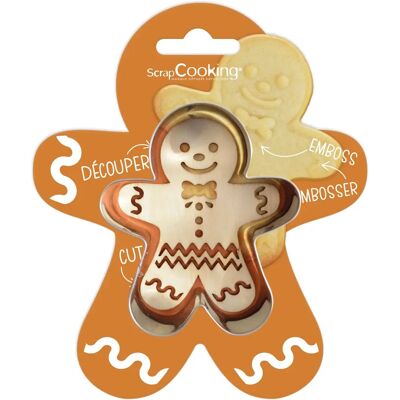 Kit biscuits Gingerman - Emporte-pièce et embosseur pain d'épices - Publicité Kit biscuits Gingerman - Emporte-pièce et embosseur pain d'épices - Publicité