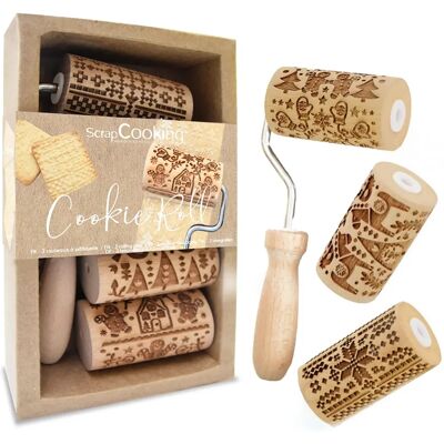 Mini rouleaux ScrapCooking avec motifs de Noël - Accessoire pâtisserie Mini rouleaux ScrapCooking avec motifs de Noël - Accessoire pâtisserie