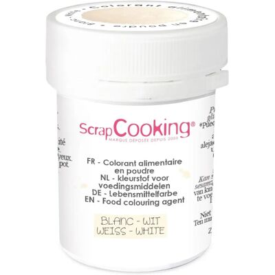 ScrapCooking Colorant Alimentaire en Poudre - Blanc - Colorants Alimentaires - Publicité ScrapCooking Colorant Alimentaire en Poudre - Blanc - Colorants Alimentaires - Publicité
