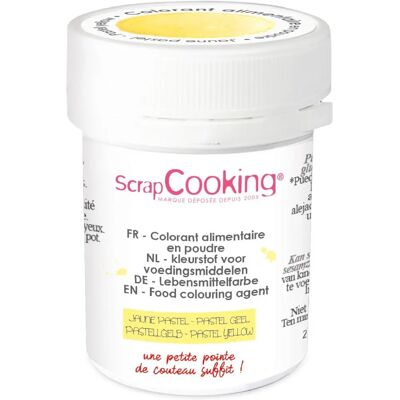 Colorant alimentaire en poudre Jaune Pastel ScrapCooking 5g - Publicité Colorant alimentaire en poudre Jaune Pastel ScrapCooking 5g - Publicité