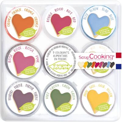 ScrapCooking 9 Mini colorants naturels en poudre - Colorants alimentaires - Publicité ScrapCooking 9 Mini colorants naturels en poudre - Colorants alimentaires - Publicité