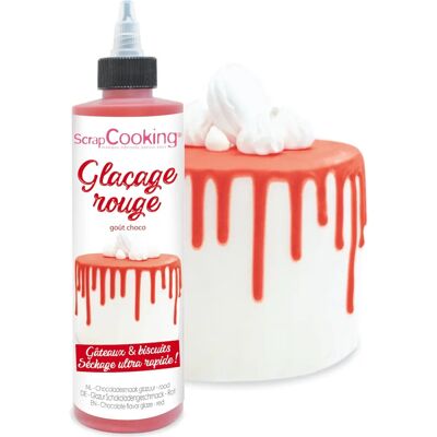 Glaçage rouge au chocolat ScrapCooking - Décoration gâteaux & biscuits - Publicité Glaçage rouge au chocolat ScrapCooking - Décoration gâteaux & biscuits - Publicité
