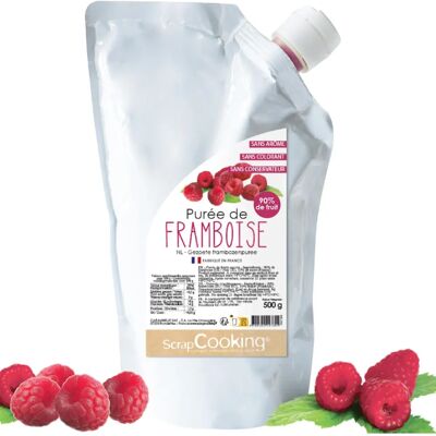 ScrapCooking Purée de framboises - 500 g Rouge - Purée de fruits - Publicité ScrapCooking Purée de framboises - 500 g Rouge - Purée de fruits - Publicité