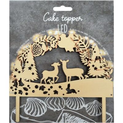 Décoration en bois pour gâteau - Forêt enchantée - Publicité Décoration en bois pour gâteau - Forêt enchantée - Publicité