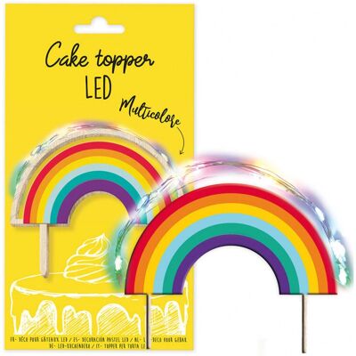ScrapCooking Toppers de Gâteau LED Arc-en-ciel - Décoration de Pâtisserie ScrapCooking Toppers de Gâteau LED Arc-en-ciel - Décoration de Pâtisserie