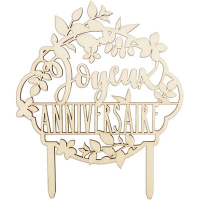Décoration de Gâteau en Bois SCRAPCOOKING - Joyeux Anniversaire Décoration de Gâteau en Bois SCRAPCOOKING - Joyeux Anniversaire