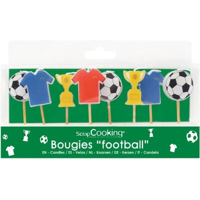 ScrapCooking Voetbalkaarsen - 8 cm, Kleurenmix ScrapCooking Voetbalkaarsen - 8 cm, Kleurenmix