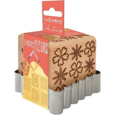 ScrapCooking Houten stempel + uitsteker voor bloemkoekjes - Bakkerijset ScrapCooking Houten stempel + uitsteker voor bloemkoekjes - Bakkerijset