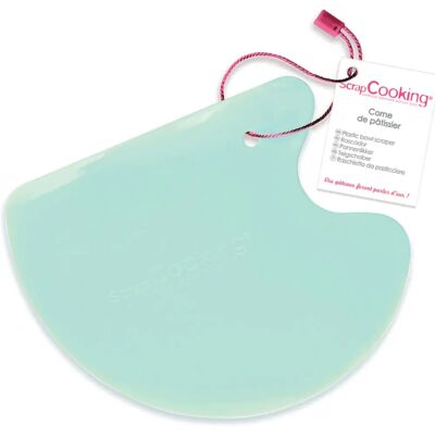 ScrapCooking Růžová plastová škrabka na misky ScrapCooking Růžová plastová škrabka na misky