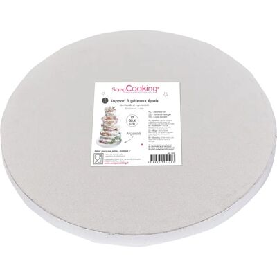 Scrapcooking Modèle 24173 Support à Gâteau Rond Argenté - Cake Stand Scrapcooking Modèle 24173 Support à Gâteau Rond Argenté - Cake Stand