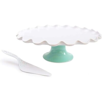 ScrapCooking 5231 Supporto Torta / Pala - Melamina, Bianco / Verde acqua ScrapCooking 5231 Supporto Torta / Pala - Melamina, Bianco / Verde acqua