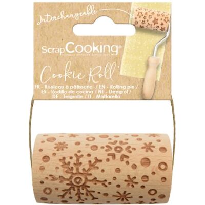 Mini Houten Rolstok ScrapCooking - Patroon 7 cm - Bakgereedschap Mini Houten Rolstok ScrapCooking - Patroon 7 cm - Bakgereedschap