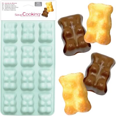 ScrapCooking Björn Silikonform - 12 Hål för choklad och marshmallows ScrapCooking Björn Silikonform - 12 Hål för choklad och marshmallows
