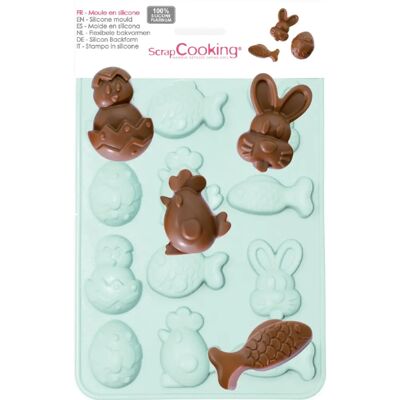 Siliconen mal ScrapCooking voor Paaschocolade - 20,4x14,4x1 cm Siliconen mal ScrapCooking voor Paaschocolade - 20,4x14,4x1 cm