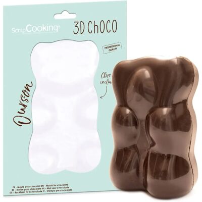 Molde de Oso 3D de Chocolate SCRAPCOOKING - Reutilizable ABS - Frigorífico y Congelador Molde de Oso 3D de Chocolate SCRAPCOOKING - Reutilizable ABS - Frigorífico y Congelador