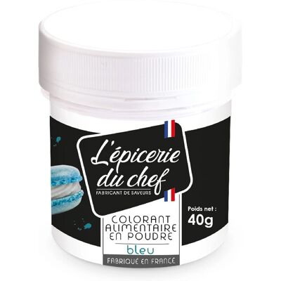 L'épicerie du chef Poudre de colorant alimentaire - Bleu - 40 g - Publicité L'épicerie du chef Poudre de colorant alimentaire - Bleu - 40 g - Publicité