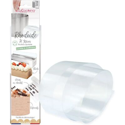 Ruban de Rhodoïde Réutilisable ScrapCooking - Démoulage de Gâteaux Hauts - PVC, Réutilisable, France Ruban de Rhodoïde Réutilisable ScrapCooking - Démoulage de Gâteaux Hauts - PVC, Réutilisable, France