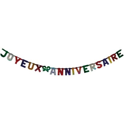 Party Pro Hologramme Anniversaire - Longueur 350cm - Publicité Party Pro Hologramme Anniversaire - Longueur 350cm - Publicité