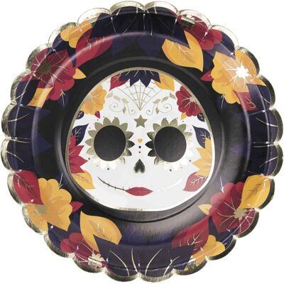 JADEO Model 317308 - Cardboard Plates - Dia de los Muertos JADEO Model 317308 - Cardboard Plates - Dia de los Muertos