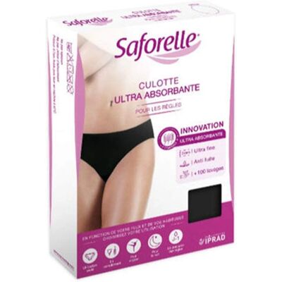Saforelle Marke Schwarz Größe L Ultra Absorbierende Menstruationsbekleidung Saforelle Marke Schwarz Größe L Ultra Absorbierende Menstruationsbekleidung