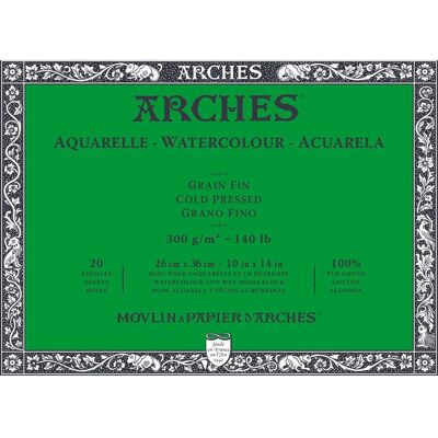 Papier aquarelle Arches - 300gsm - 20 feuilles - Publicité Papier aquarelle Arches - 300gsm - 20 feuilles - Publicité