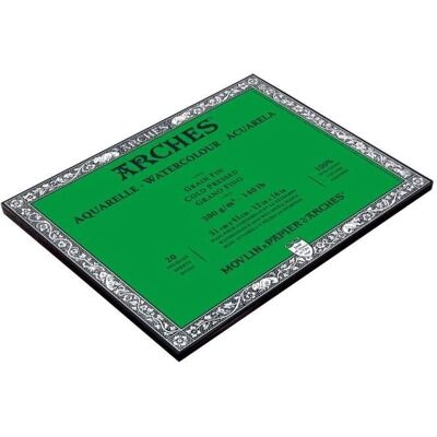 Bloc aquarelle Arches 300gsm - Coton, 20 feuilles - Publicité Bloc aquarelle Arches 300gsm - Coton, 20 feuilles - Publicité