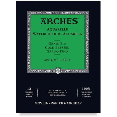 Papel de Desenho Arches A5 - Grão Fino - 300G - ISO 9706 Papel de Desenho Arches A5 - Grão Fino - 300G - ISO 9706