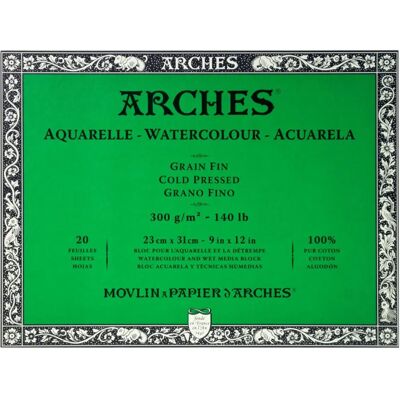 Rougier & Plé 20 Sheets Watercolor Paper - Aquarelle - 23x31cm - 300g - Fine Grain Rougier & Plé 20 Sheets Watercolor Paper - Aquarelle - 23x31cm - 300g - Fine Grain