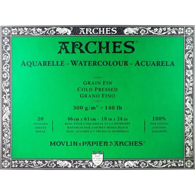 Arches Watercolor Block - 10" x 14" - Premium Watercolor Paper Arches Watercolor Block - 10" x 14" - Premium Watercolor Paper