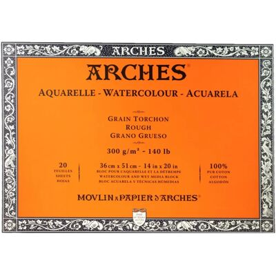 Arches Watercolor Block - 10" x 14" - Premium Cotton - For Artists Arches Watercolor Block - 10" x 14" - Premium Cotton - For Artists