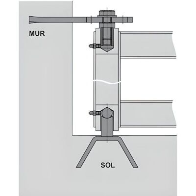 Bisagra ajustable de acero para puertas de tubo cuadrado - Torbel Bisagra ajustable de acero para puertas de tubo cuadrado - Torbel