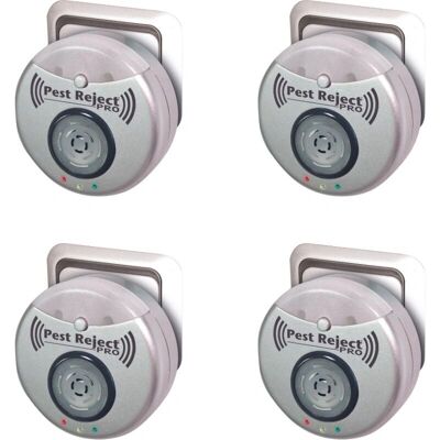 Repelente de plagas ultrasónico Venteo - Pack de 4 - Seguro para niños y mascotas Repelente de plagas ultrasónico Venteo - Pack de 4 - Seguro para niños y mascotas