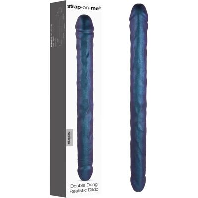 Strap-On-Me Double Dildo Violet Métallique - Jouet Sexuel Strap-On-Me Double Dildo Violet Métallique - Jouet Sexuel