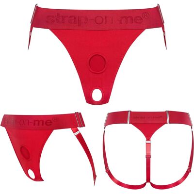 Harnais de Lingerie Ajustable Strap-on-Me - Rouge XS/XXL - Harnais Lingerie Harnais de Lingerie Ajustable Strap-on-Me - Rouge XS/XXL - Harnais Lingerie
