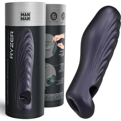 Manwan Ryzer - Extenseur de pénis et manchon - Prune noire Manwan Ryzer - Extenseur de pénis et manchon - Prune noire