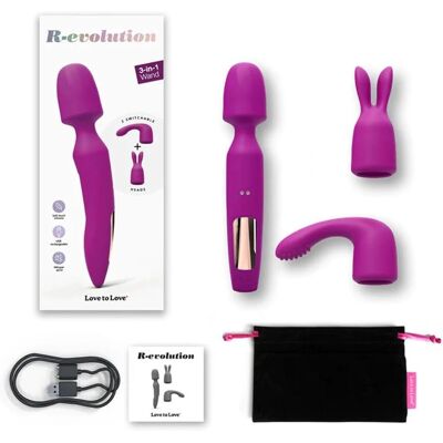 Love To Love R-evolution Magenta Vibromasseur 3-en-1 - Sextoy Love To Love R-evolution Magenta Vibromasseur 3-en-1 - Sextoy