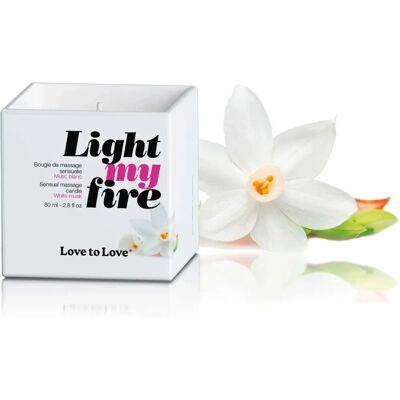Love to Love Bougie de Massage Musc Blanc - Français, Sensuel Love to Love Bougie de Massage Musc Blanc - Français, Sensuel