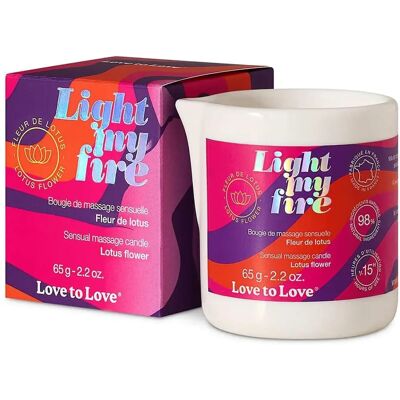 Love to Love - Light My Fire - Lotusblume - Massagekerze Love to Love - Light My Fire - Lotusblume - Massagekerze