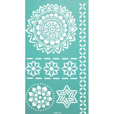 Megacrea - DIY Mandala 11.5 x 20.5 cm - Plastique - Pochoir - Publicité Megacrea - DIY Mandala 11.5 x 20.5 cm - Plastique - Pochoir - Publicité