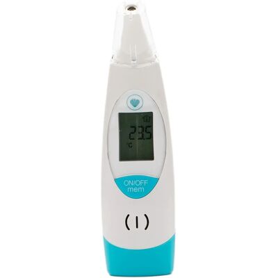Thermomètre infrarouge Spengler Tempo Duo - Pour front et oreille - Publicité Thermomètre infrarouge Spengler Tempo Duo - Pour front et oreille - Publicité